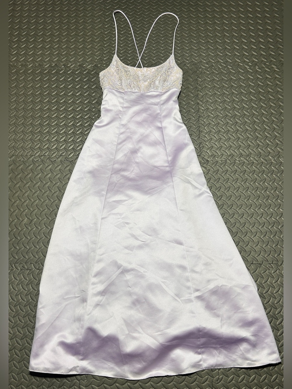 Y2K Jump Apparel Lavender Satin Prom Dress